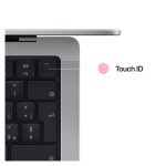 Vista frontal del Apple MacBook Pro con chip M2 Pro, 16 GB de RAM, SSD de 512 GB, pantalla de 14.2 pulgadas y Wi-Fi 6E. SKU MPHH3ZE/A.