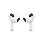 Apple AirPods (3rd generation) con estuche de carga Lightning, SKU MPNY3ZM/A. Auriculares inalámbricos con sonido envolvente y diseño ergonómico.