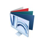 Apple iMac M3 todo en uno, 23.5 pulgadas, 4480x2520 píxeles, 8 GB RAM, 256 GB SSD, macOS Sonoma. SKU MQRA3Y/A