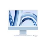 Apple iMac M3 todo en uno con pantalla de 23.5 pulgadas, resolución 4480 x 2520, 8 GB de RAM, 512 GB SSD, color azul, SKU MQRR3Y/A