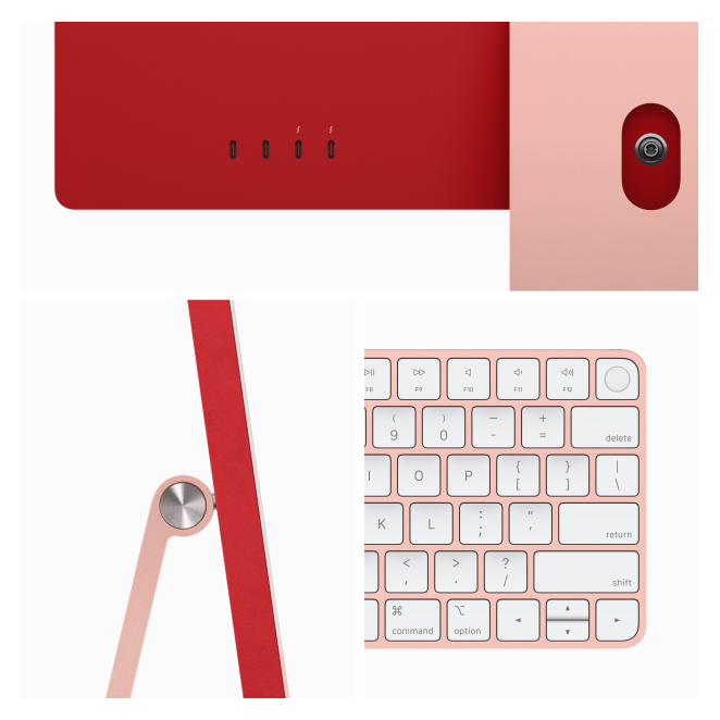 Apple iMac Apple M M3 59,7 cm (23.5″) 4480 x 2520 Pixeles PC todo en uno 8 GB 256 GB SSD macOS Sonoma Wi-Fi 6E (802.11ax) Rosa 2 Apple iMac Apple M M3 vista lateral