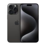 Imagen del Apple iPhone 15 Pro Max en color negro de 1 TB con pantalla de 17 cm, SIM doble, iOS 17, 5G, y USB Tipo C, SKU MU7G3PX/A