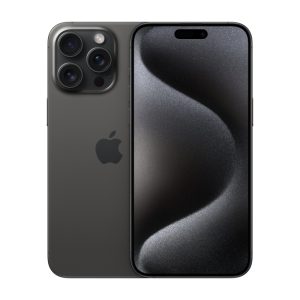 Imagen del Apple iPhone 15 Pro Max en color negro de 1 TB con pantalla de 17 cm, SIM doble, iOS 17, 5G, y USB Tipo C, SKU MU7G3PX/A