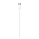 Cabo Apple MUQ93ZM/A de USB-C a conector Lightning de 1 metro de longitud, ideal para sincronización y carga de dispositivos.