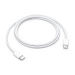 Cable USB-C de 1 metro en color blanco de Apple, SKU MW493ZM/A, útil para cargar y sincronizar dispositivos