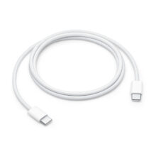 Cable USB-C de 1 metro en color blanco de Apple, SKU MW493ZM/A, útil para cargar y sincronizar dispositivos