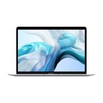Vista del Apple MacBook Air MWTK2ZE/A, portátil con Intel Core i3, pantalla de 13.3 pulgadas, 8 GB de RAM LPDDR4x y 256 GB SSD, color plata.