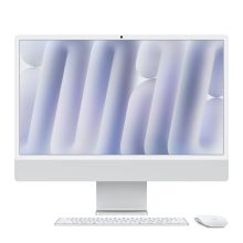 Apple iMac M4 con pantalla de 23.5 pulgadas, resolución 4480 x 2520, 16 GB RAM, 256 GB SSD, macOS, Wi-Fi 6E, color plata, SKU MWUC3Y/A