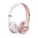 Auriculares Apple Solo 3 inalámbricos con diadema en color oro rosa, conexión microUSB y Bluetooth. SKU: MX442ZM/A