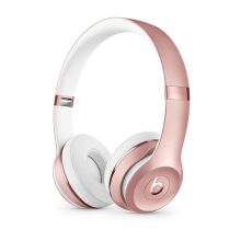Auriculares Apple Solo 3 inalámbricos con diadema en color oro rosa, conexión microUSB y Bluetooth. SKU: MX442ZM/A