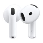 Auriculares inalámbricos Apple AirPods de cuarta generación, modelo MXP63ZM/A, en color blanco, ideales para llamadas, música, deporte y uso diario con tecnología Bluetooth