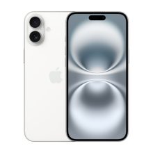 Imagen del Apple iPhone 16 Plus blanco con pantalla de 17 cm, 128 GB de almacenamiento, SIM doble, iOS 18, 5G y USB Tipo C, SKU MXVV3QL/A?ES