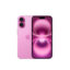 Apple iPhone 16 en color rosa, pantalla de 6.1 pulgadas, doble SIM, iOS 18, conectividad 5G, USB Tipo C, 128 GB de almacenamiento. SKU: MYEA3QL/A
