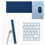 Imagen del PC todo en uno Apple iMac M1 de 24 pulgadas con pantalla Retina 4480 x 2520, 8 GB RAM, 512 GB SSD, macOS Big Sur y Wi-Fi 6. SKU: Z12X003HD