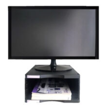 Soporte para monitor de piso marca Archivo 2000 en color negro, modelo 6611 NE, ajustable para distintas alturas y ángulos.