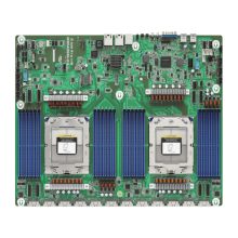 Imagen de la Asrock GENOA2D24G-2L+ placa base AMD SoC Socket SP5 con detalles de conectores y puertos