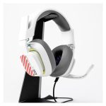 ASTRO Gaming A10 Headset in grey and green, featuring a 3.5mm jack, a flip-to-mute microphone and SKU 939-002052