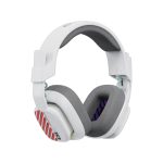 ASTRO Gaming A10 Headset in grey and green, featuring a 3.5mm jack, a flip-to-mute microphone and SKU 939-002052