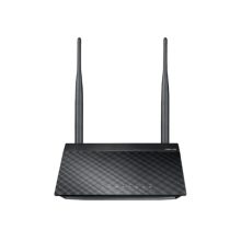 Router ASUS RT-N12E C1 con velocidad N300, banda única de 2.4 GHz, color negro y metálico. SKU: 90-IG29002M03-3PA0-