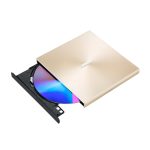 Imagen de la unidad de disco óptico ASUS SDRW-08U8M-U DVD±RW con acabado en Oro, SKU 90DD0295-M29000. Ideal para grabar y reproducir discos DVD.