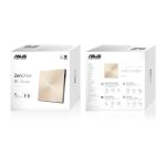 ASUS ZenDrive U9M unidad de disco óptico DVD±RW Oro con SKU 90DD02A5-M29000, compacto y elegante