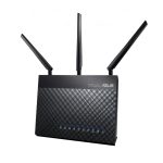ASUS DSL-AC68U router inalámbrico de doble banda con Gigabit Ethernet, compatible con frecuencias de 2,4 GHz y 5 GHz, color negro. SKU: DSL-AC68U