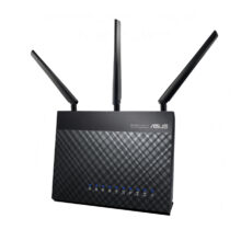 ASUS DSL-AC68U router inalámbrico de doble banda con Gigabit Ethernet, compatible con frecuencias de 2,4 GHz y 5 GHz, color negro. SKU: DSL-AC68U