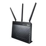 ASUS DSL-AC68U router inalámbrico de doble banda con Gigabit Ethernet, compatible con frecuencias de 2,4 GHz y 5 GHz, color negro. SKU: DSL-AC68U
