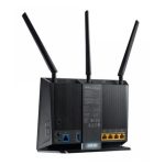 ASUS DSL-AC68U router inalámbrico de doble banda con Gigabit Ethernet, compatible con frecuencias de 2,4 GHz y 5 GHz, color negro. SKU: DSL-AC68U