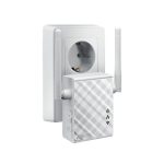 Repetidor WIFI ASUS RP-N12 con velocidad de 100 Mbit/s, ideal para extender la cobertura inalámbrica en el hogar. SKU: 90IG01X0-BO2100