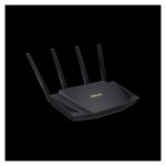ASUS RT-AX58U router inalámbrico con Gigabit Ethernet, doble banda de 2.4 GHz y 5 GHz. SKU: 90IG04Q0-MO3R10.
