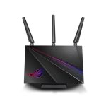 Router ASUS GT-AC2900 inalámbrico, doble banda (2,4 GHz y 5 GHz), color negro, SKU 90IG04Z0-MM2000, ideal para conexiones de alta velocidad en redes hogareñas