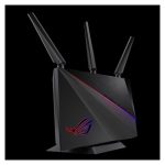 Router ASUS GT-AC2900 inalámbrico, doble banda (2,4 GHz y 5 GHz), color negro, SKU 90IG04Z0-MM2000, ideal para conexiones de alta velocidad en redes hogareñas