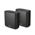 Roteador ASUS ZenWiFi AX (XT8) tribanda con Gigabit Ethernet en color negro, SKU: 90IG0590-MO3G20, compatible con frecuencias de 2,4 GHz y dos bandas de 5 GHz