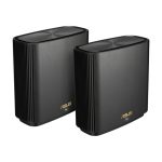 Roteador ASUS ZenWiFi AX (XT8) tribanda con Gigabit Ethernet en color negro, SKU: 90IG0590-MO3G20, compatible con frecuencias de 2,4 GHz y dos bandas de 5 GHz