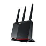 ASUS RT-AX86S router inalámbrico, gigabit ethernet, doble banda 2,4 GHz / 5 GHz, color negro. SKU 90IG05F0-MO3A00