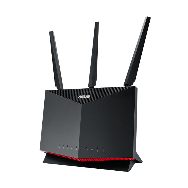 ASUS RT-AX86S Router Inalámbrico Gigabit Ethernet Doble Banda ASUS RT-AX86S router inalámbrico, gigabit ethernet, doble banda 2,4 GHz / 5 GHz, color negro. SKU 90IG05F0-MO3A00