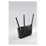 Router inalámbrico ASUS RT-AX68U AX2700 con AiMesh, doble banda de 2.4 GHz y 5 GHz, color negro. SKU 90IG05M0-MO3G00