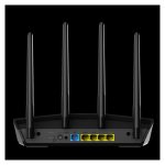 Router inalámbrico ASUS RT-AX55 con capacidad Gigabit Ethernet, doble banda 2,4 GHz y 5 GHz, color negro. SKU: RT-AX55