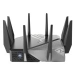 ASUS GT-AXE11000 router inalámbrico Tribanda, soporte 2.4 GHz, 5 GHz y 6 GHz, color negro, SKU GT-AXE11000