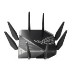 ASUS GT-AXE11000 router inalámbrico Tribanda, soporte 2.4 GHz, 5 GHz y 6 GHz, color negro, SKU GT-AXE11000