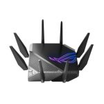 ASUS GT-AXE11000 router inalámbrico Tribanda, soporte 2.4 GHz, 5 GHz y 6 GHz, color negro, SKU GT-AXE11000