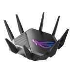 ASUS GT-AXE11000 router inalámbrico Tribanda, soporte 2.4 GHz, 5 GHz y 6 GHz, color negro, SKU GT-AXE11000