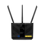 Router ASUS 4G-AX56 inalámbrico de doble banda (2,4 GHz / 5 GHz) con Gigabit Ethernet, en color negro. SKU 90IG06G0-MO3110