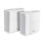 Imagen del ASUS ZenWiFi AX (XT9) AX7800 2er Set en color blanco, con tecnología tribanda (2,4 GHz/5 GHz/5 GHz) Wi-Fi 6 (802.11ax), SKU 90IG0740-MO3B40