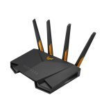 Router ASUS TUF Gaming AX3000 V2, inalámbrico Gigabit Ethernet de doble banda (2,4 GHz / 5 GHz) en colores negro y naranja, SKU TUF-AX3000 V2