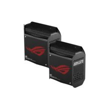 Router ASUS ROG Rapture GT6 modelo 90IG07F0-MU9A20 con conectividad Wi-Fi 6 tribanda en color negro y cuatro antenas internas