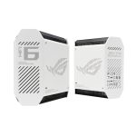 Router ASUS ROG Rapture GT6 Tribanda con Wi-Fi 6 802.11ax, frecuencia de 2.4 GHz/5 GHz/5 GHz, color blanco y 4 antenas internas. SKU: 90IG07F0-MU9A40
