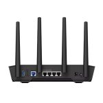 ASUS TUF-AX4200, un router inalámbrico negro de doble banda (2,4 GHz / 5 GHz) con Gigabit Ethernet, SKU 90IG07Q0-MO3100