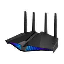 Router inalámbrico ASUS RT-AX82U con Gigabit Ethernet, doble banda 2,4 GHz y 5 GHz en color negro. SKU: 90IG07W0-MO3B10